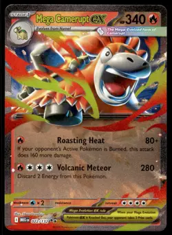 Pokemon TCG Mega Evolutions #022/132 Mega Camerupt EX NM - Image 1