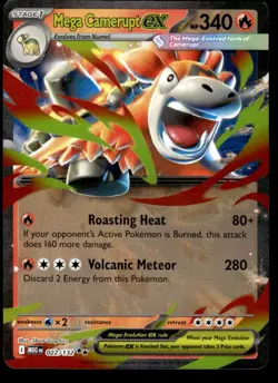 Pokemon TCG Mega Evolutions #022/132 Mega Camperupt EX NM - Image 1