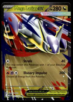Pokemon TCG ME01: Mega Evolution #100/132 Mega Latias ex NM - Image 1