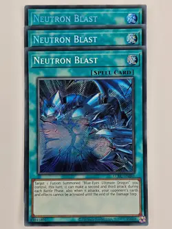 Yu Gi Oh - 3x LCKC-EN041 Neutron Blast - Secret Rare - Image 1