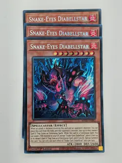 Yu Gi Oh - 3x MP25-EN062 Snake-Eyes Diabellstar - Prismatic Secret Rare - Image 1