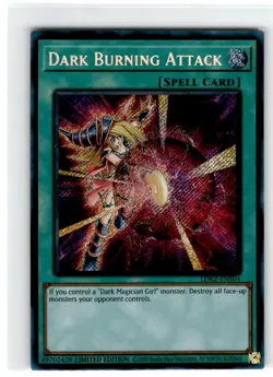 Yu-Gi-Oh! Dark Burning Attack Secret Rare LDK2-ENS04 Lightly Played Limited - Image 1