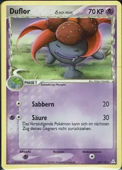 Pokemon Karte Trading Card Game Ex Holon Phantoms Nr. 42/110 Duflor - Image 1