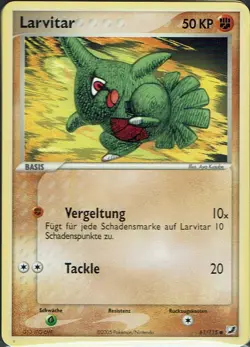 Pokemon Karte Trading Card Game Ex Verborgene Machte Nr. 61/115 Larvitar - Image 1