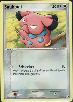 Pokemon Karte Trading Card Game Ex Verborgene Machte Nr. 74/115 Snubbull - Image 1