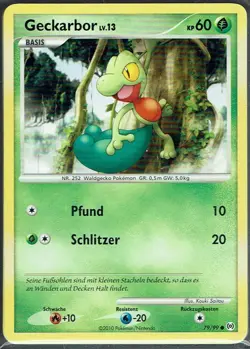 Pokemon Karte Trading Card Game Platin Arceus Nr. 79/99 Geckarbor - Image 1