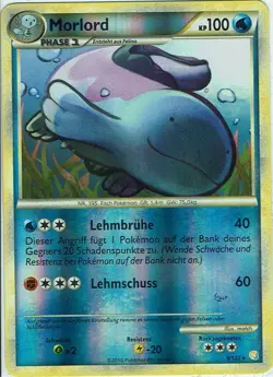 Pokemon Trading Card Heartgold Soulsilver Nr. 9/123 Morlord Reverse Holo deutsch - Image 1