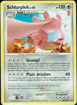 Pokemon Karte Trading Card Game Platin Nr. 33/127 Schlurplek - Image 1