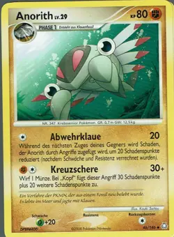 Pokemon Karte Trading Card Game Erwachte Legenden Nr. 46/146 Anorith - Image 1