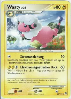 Pokemon Karte Trading Card Game Ratselhafte Wunder Nr. 50/132 Waaty deutsch - Image 1