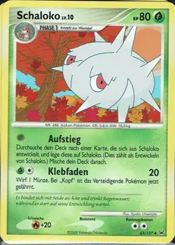 Pokemon Karte Trading Card Game Platin Nr. 63/127 Schaloko - Image 1