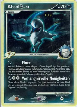 Pokemon Karte Trading Card Ultimative Sieger Nr. 1/147 Absol Holo deutsch - Image 1