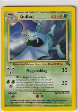 Pokemon Karte Trading Card Fossil Nr. 34/62 Golbat deutsch - Image 1