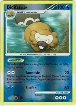 Pokemon Karte Trading Card D&P Sturmtief Nr. 32/100 Bidifas Reverse Holo deutsch - Image 1