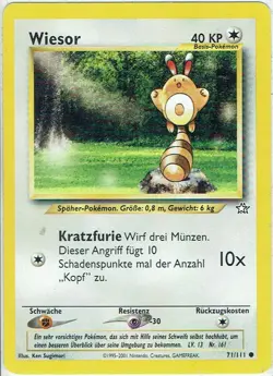 Pokemon Karte Trading Card Game Neo Genesis Nr. 71/111 Wiesor deutsch - Image 1