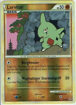 Pokemon Karte Trading Card Entfesselt Nr. 50/95 Larvitar Reverse Holo deutsch - Image 1