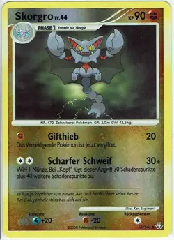 Pokemon Karte Card Erwachte Legenden Nr. 55/146 Skorgro Reverse Holo deutsch - Image 1