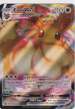 Pokemon Card Promo SWSH087 Eevee VMAX Full Art German - Image 1