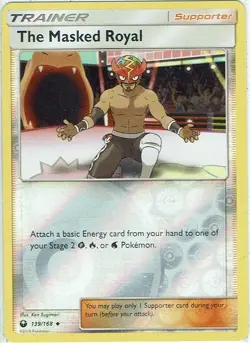 Pokemon Card Storm in the Firmament No. 139/168 The Masked Royal Reverse Holo - Image 1