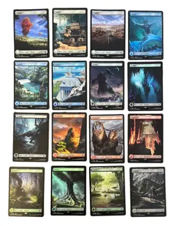 16 Full Art FOIL BASIC LAND NM Final Fantasy MTG Magic the Gathering - Image 1