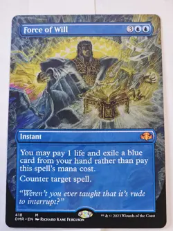 MTG - Force of Will Borderless - Dominaria Remastered - Image 1