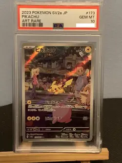 PSA 10 GEM MINT Pikachu 173/165 AR Art Rare Pokemon Card 151 Japanese SV2a - Image 1