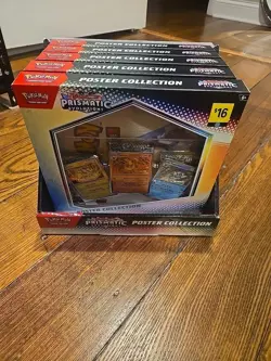 LOT OF 5 Pokemon TCG Prismatic Evolutions Poster Collection Box Sealed - Image 1