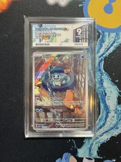 Pokemon TCG Stellar Crown - Squirtle 148/142 Illustration Rare - Ace 9 MINT - Image 1