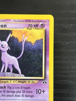 Pokemon TCG Espeon 20/75 Neo Discovery LP - Image 3