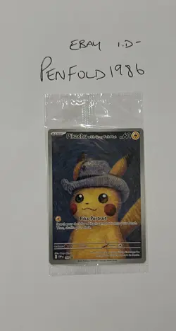 Pokemon TCG x Van Gogh: Pikachu with Grey Felt Hat - 085 Promo Card - SEALED - Image 1