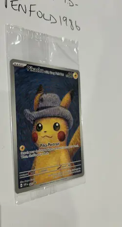 Pokemon TCG x Van Gogh: Pikachu with Grey Felt Hat - 085 Promo Card - SEALED - Image 4
