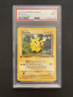 Pikachu 60/64 - 1st Edition Pokemon Jungle PSA 9 Mint 1999 - Image 1