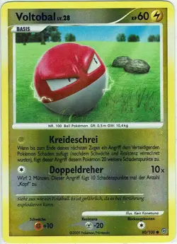 Pokemon Karte Trading D&P Sturmtief Nr. 80/100 Voltobal Reverse Holo deutsch - Image 1