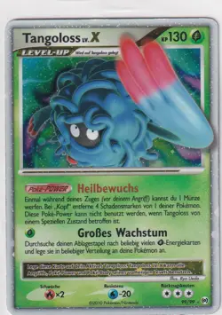 Pokemon Karte Platin Arceus Nr. 99/99 Tangoloss Lv. X deutsch 1 - Image 1