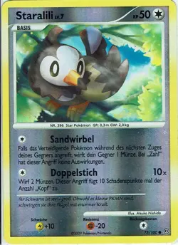 Pokemon Karte Trading D&P Sturmtief Nr. 75/100 Starlili Reverse Holo deutsch - Image 1