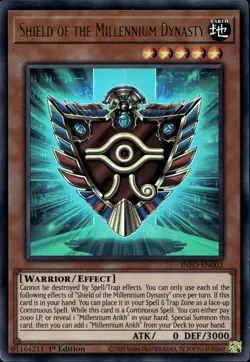 Shield of the Millennium Dynasty 1st Ed Ultra Rare INFO-EN003 Yu-Gi-Oh! - Image 1