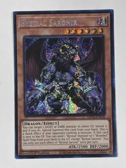 Yu-Gi-Oh! TCG Bystial Saronir MP23-EN158 Prismatic Secret Rare NM - Image 1