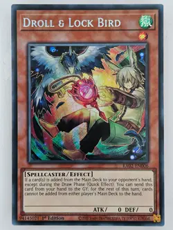 Yu Gi Oh - RA02-EN006 Droll & Lock Bird Alt Art - Secret Rare - Image 1