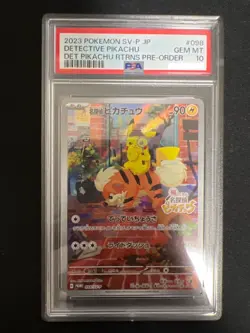 PSA10 Detective Pikachu 098/SV-P Nintendo Switch Promo Gem Mint Pokemon Card - Image 1