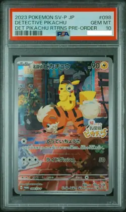 Detective Pikachu Returns SV-P 098 Pokemon TCG Japanese Promo Card PSA 10 - Image 2
