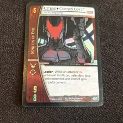 2005 VS System Marvel Avengers Ultron - Crimson Cowl Chrome Card - Image 1