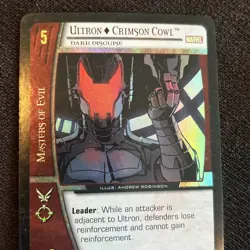2005 VS System Marvel Avengers Ultron - Crimson Cowl Chrome Card - Image 2