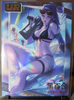 Widowmaker Overwatch Game Goddess Story Doujin UR Card Holo Gold Foil CCG NM - Image 3