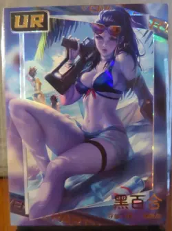 Widowmaker Overwatch Game Goddess Story Doujin UR Card Holo Gold Foil CCG NM - Image 4