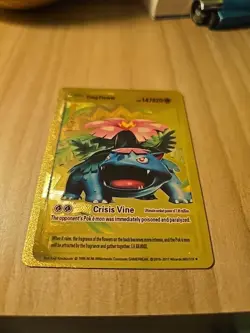 Frog Flower Metal Pokemon Card 2 Cards - Image 1