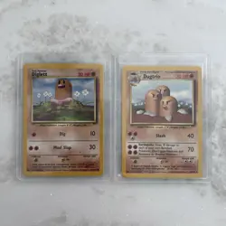 1999 English Pokemon Diglett and Dugtrio Original Cards - Image 1