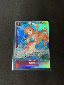 One Piece Card Game Nami Alt Art PARALLEL Pre-Errata ALPHA OP01-016 - Image 1