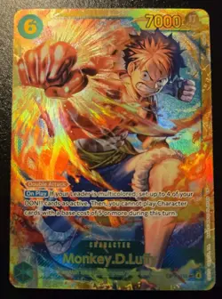 Monkey.D.Luffy OP13-118 Secret Rare Carrying On His Will One Piece Card Game - Image 1
