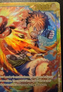 Monkey.D.Luffy OP13-118 Secret Rare Carrying On His Will One Piece Card Game - Image 3