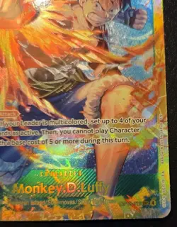 Monkey.D.Luffy OP13-118 Secret Rare Carrying On His Will One Piece Card Game - Image 5